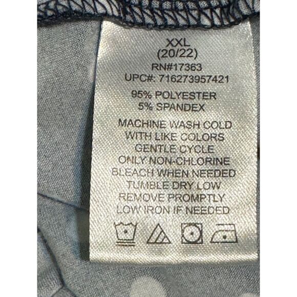 DKNY Women’s Pajama Set XXL Navy Polka Dot Notch Collar Top & Pants Sleepwear - Picture 9 of 9